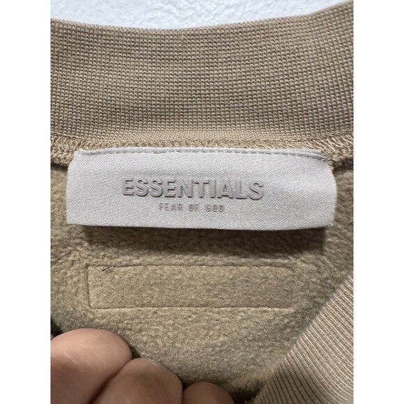 Fear of God Essentials Crewneck Relaxed Fit Oak Sweatshirt Men’s Size XXL - Picture 5 of 12